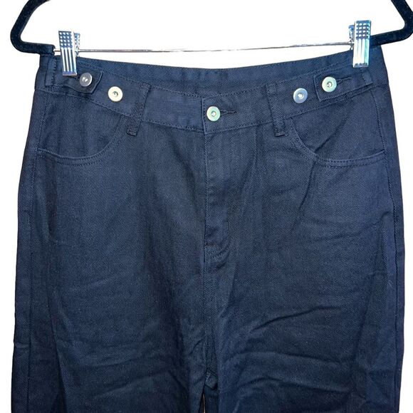 Commense Jeans Womens Black M High Waist Straight Leg NWT - Picture 2 of 12